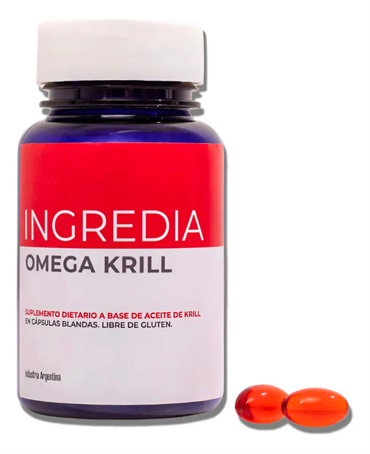 Frasco de Omega Krill Oil Premium con cápsulas blandas